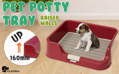 Dog Pet Potty Tray Training Toilet Raised Walls T1 WINE - Factory Direct Shop