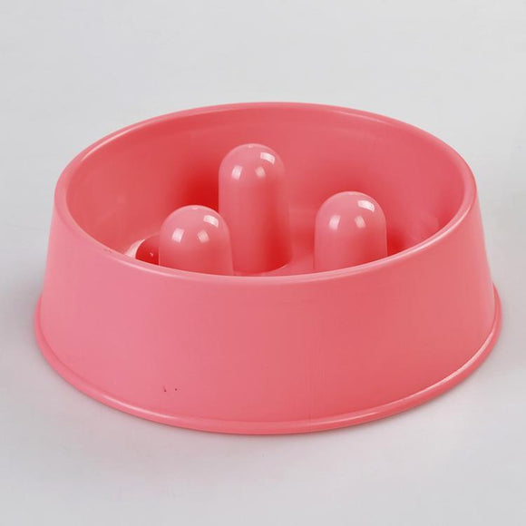 YES4PETS 1 x XL Pet Anti Gulp Feeder Bowl Dog Cat Puppy slow food Interactive Dish Pink