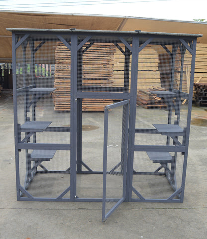 YES4PETS XXL Pet Cat Bird Ferret Shelter Condo with Escape Door Wooden Kitten Cage House