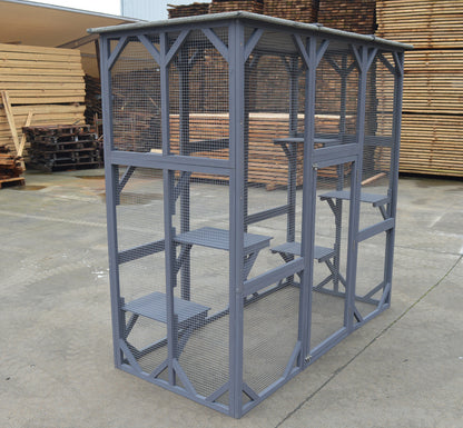 YES4PETS XXL Pet Cat Bird Ferret Shelter Condo with Escape Door Wooden Kitten Cage House