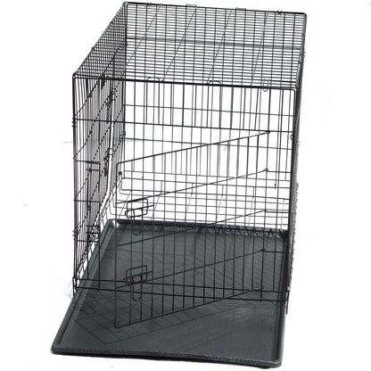 YES4PETS 30' Collapsible Metal Dog Rabbit Crate Cage Cat Carrier With Divider