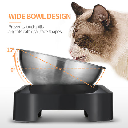 YES4PETS Medium Stainless Steel Pet Bowl Water Bowls Portable Anti Slip Skid Feeder Dog Rabbit Cat