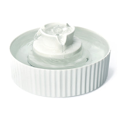 YES4PETS Porcelain Electric Pet Water Fountain Dog Cat Ceramic Water Feeder Bowl Dispenser