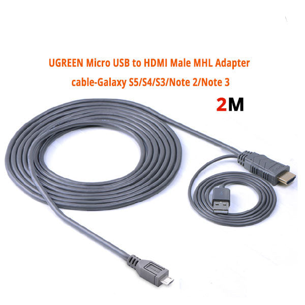 UGREEN Micro USB to HDMI Male MHL adapter cable on a white background