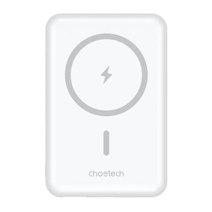 CHOETECH B662-WH USB-A + USB-C + Wireless Magnetic Power bank 5000mAh (White)