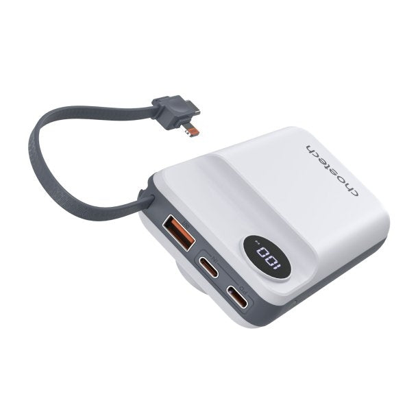 CHOETECH B696-WH 20000mAh 22.5W USB-A + USB-C x 2 + MagLeap Wireless Charge Power Bank White