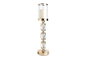 Abode Crystal Candle Holder – Gold - Large - Factory Direct Shop
