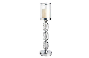 Abode Crystal Candle Holder – Silver - Large - Factory Direct Shop