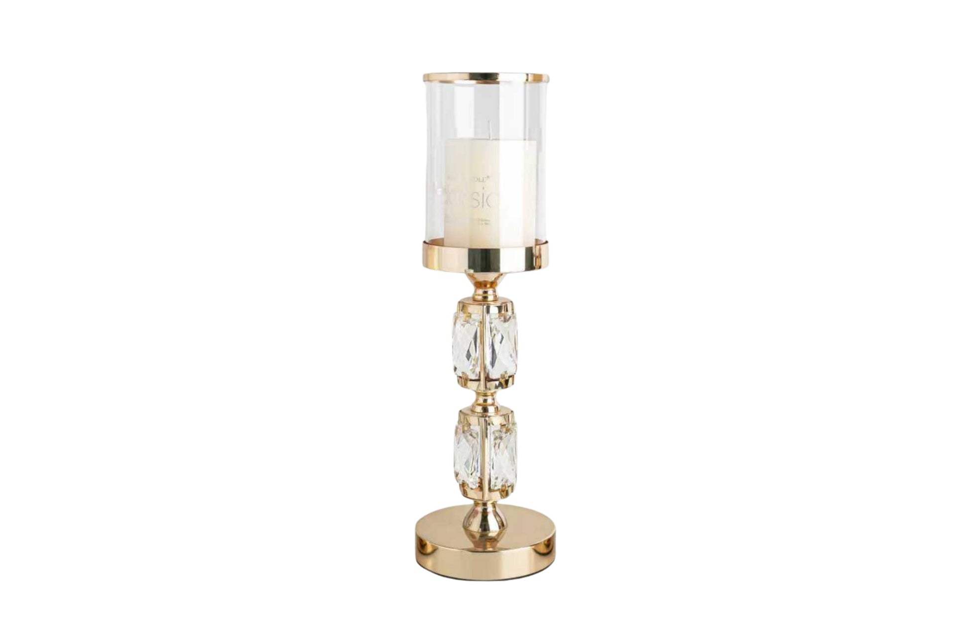 Abode Crystal Candle Holder – Gold - Medium - Factory Direct Shop