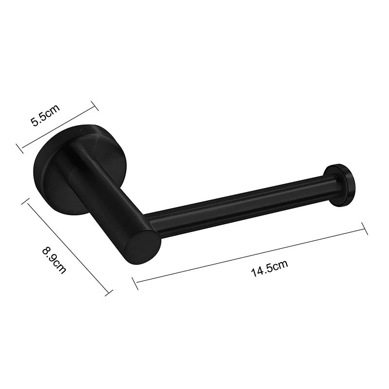 Toilet Paper Holder Self Adhesive Black Bathroom Paper Roll Holder Roll Holder 304 - Factory Direct Shop