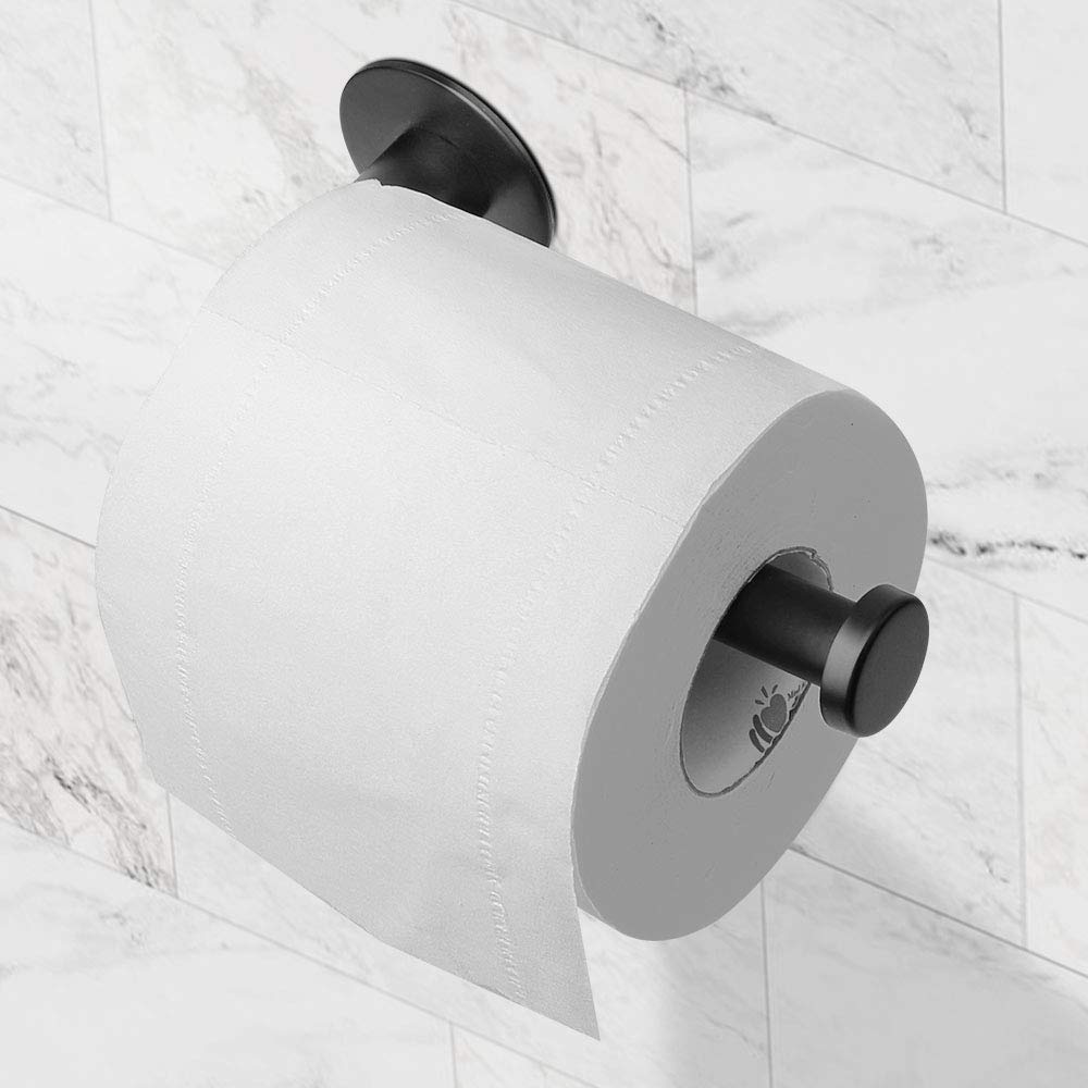 Toilet Paper Holder Self Adhesive Black Bathroom Paper Roll Holder Roll Holder 304 - Factory Direct Shop