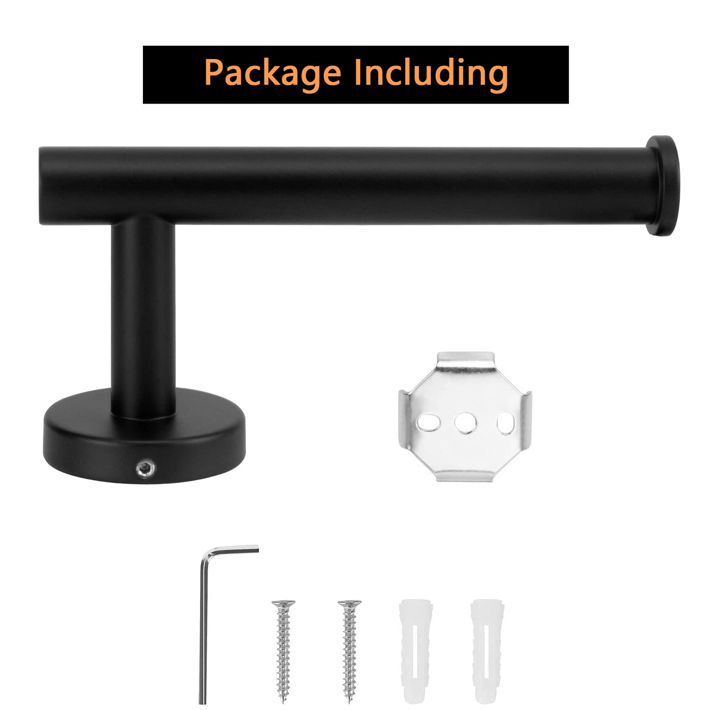 Toilet Paper Holder Black Wall Mount Bathroom Paper Roll Holder Roll Holder 304 - Factory Direct Shop