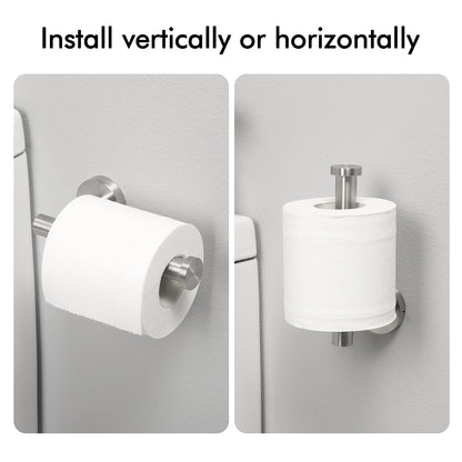 Toilet Paper Holder Bathroom Paper Roll Holder Roll Holder brushed Silver Wall Mount 304 - Factory Direct Shop