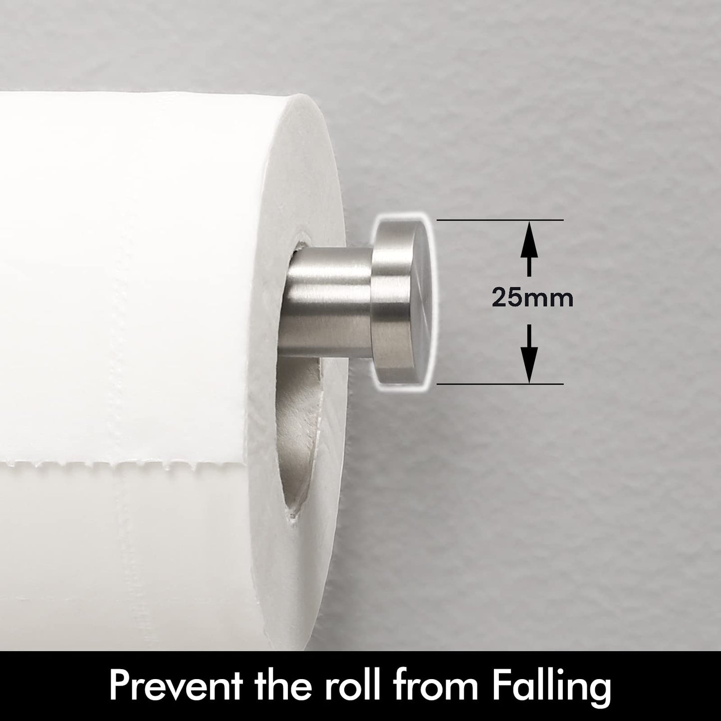 Toilet Paper Holder Bathroom Paper Roll Holder Roll Holder brushed Silver Wall Mount 304 - Factory Direct Shop