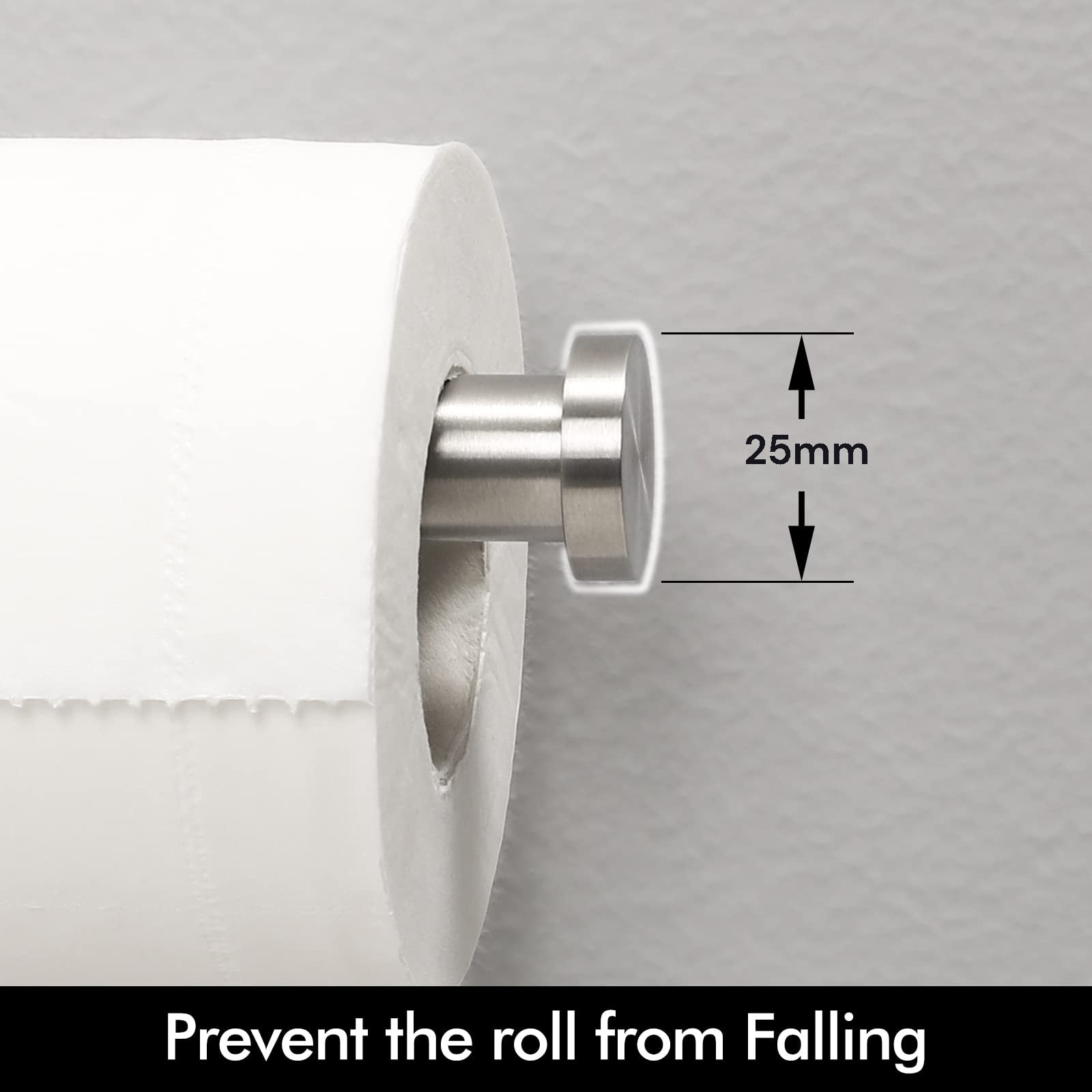 Toilet Paper Holder Bathroom Paper Roll Holder Roll Holder brushed Silver Wall Mount 304 - Factory Direct Shop