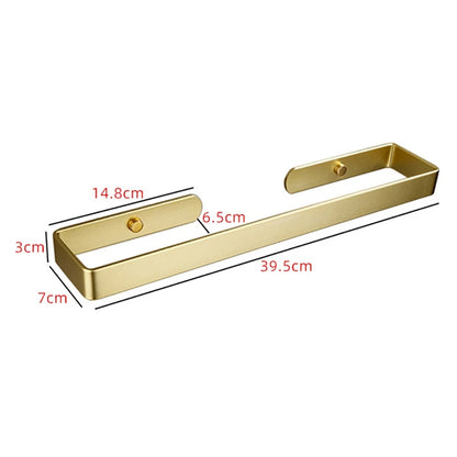 Gold Kitchen Bathroom Paper Holder Towel Holder Self Adhesive or Screw Mount 40cm - Factory Direct Shop