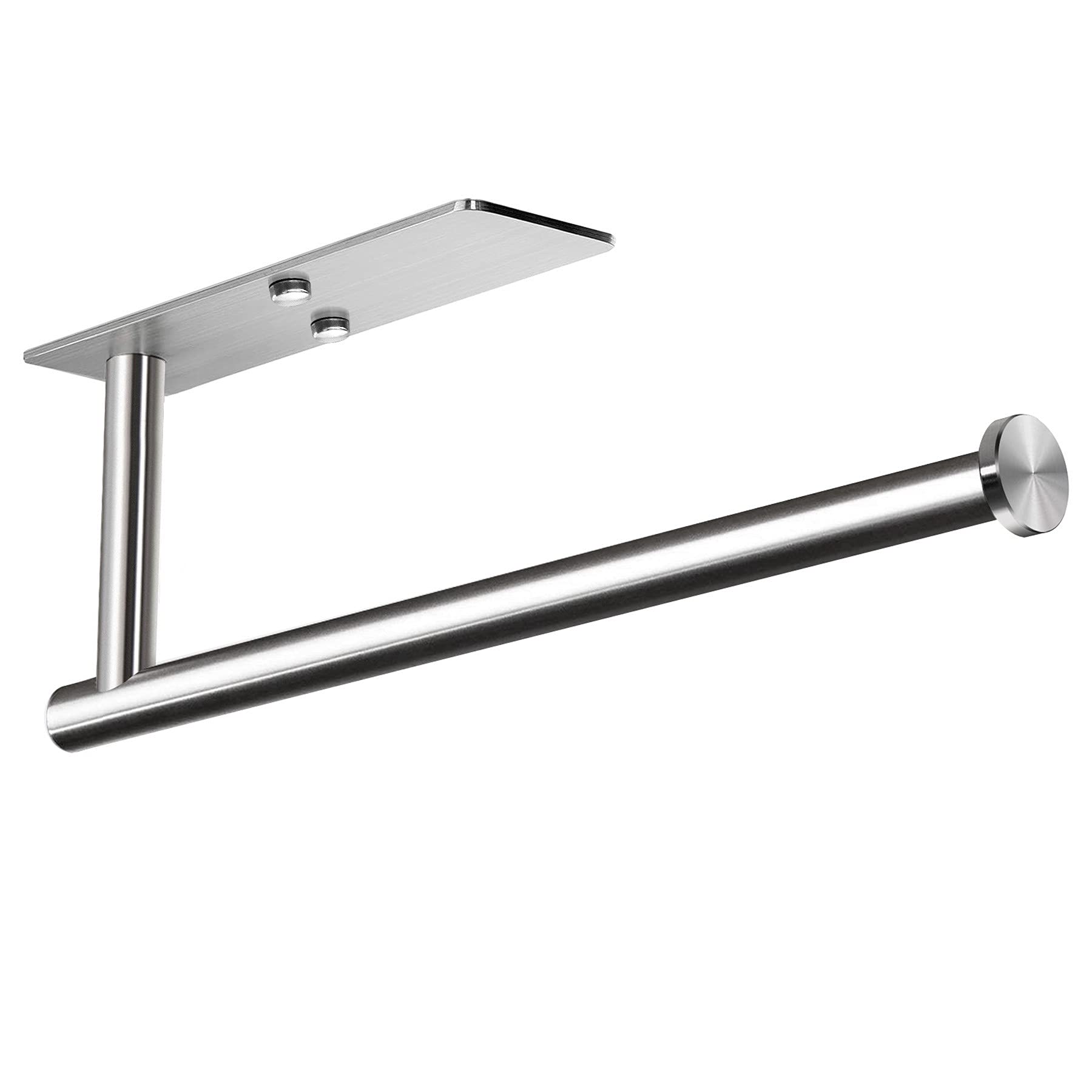 Kitchen Paper Holder Under Cabinet Wall Mount Adhesive Paper Towel Holder Rectangle Silver - Factory Direct Shop