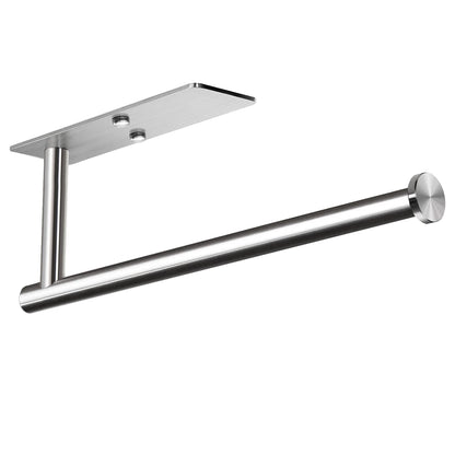 Kitchen Paper Holder Under Cabinet Wall Mount Adhesive Paper Towel Holder Rectangle Silver - Factory Direct Shop