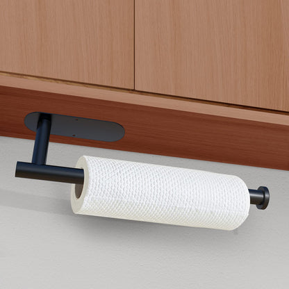 Kitchen Paper Holder Under Cabinet Wall Mount Adhesive Paper Towel Holder Black - Factory Direct Shop