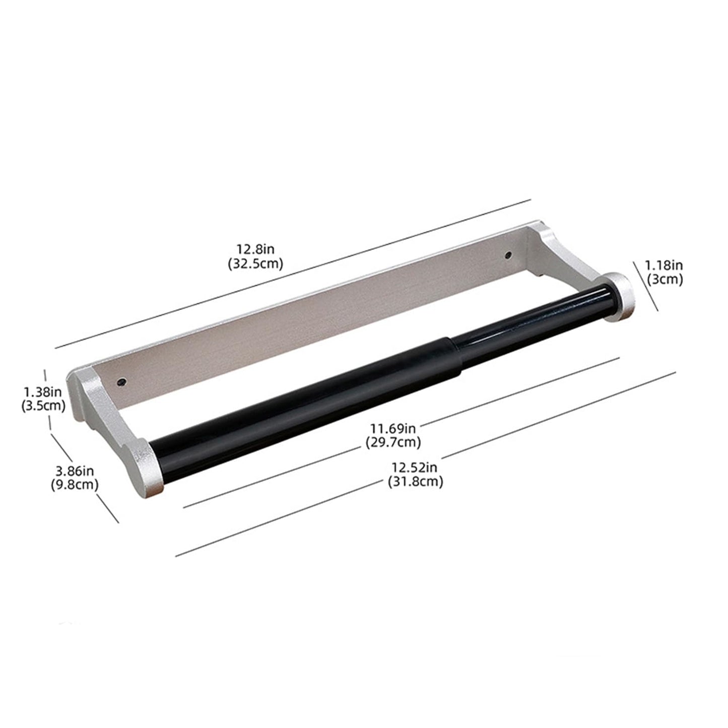 Kitchen Paper Holder Under Cabinet Screw Wall Mount Adhesive Paper Towel Holder Rectangle Silver - Factory Direct Shop