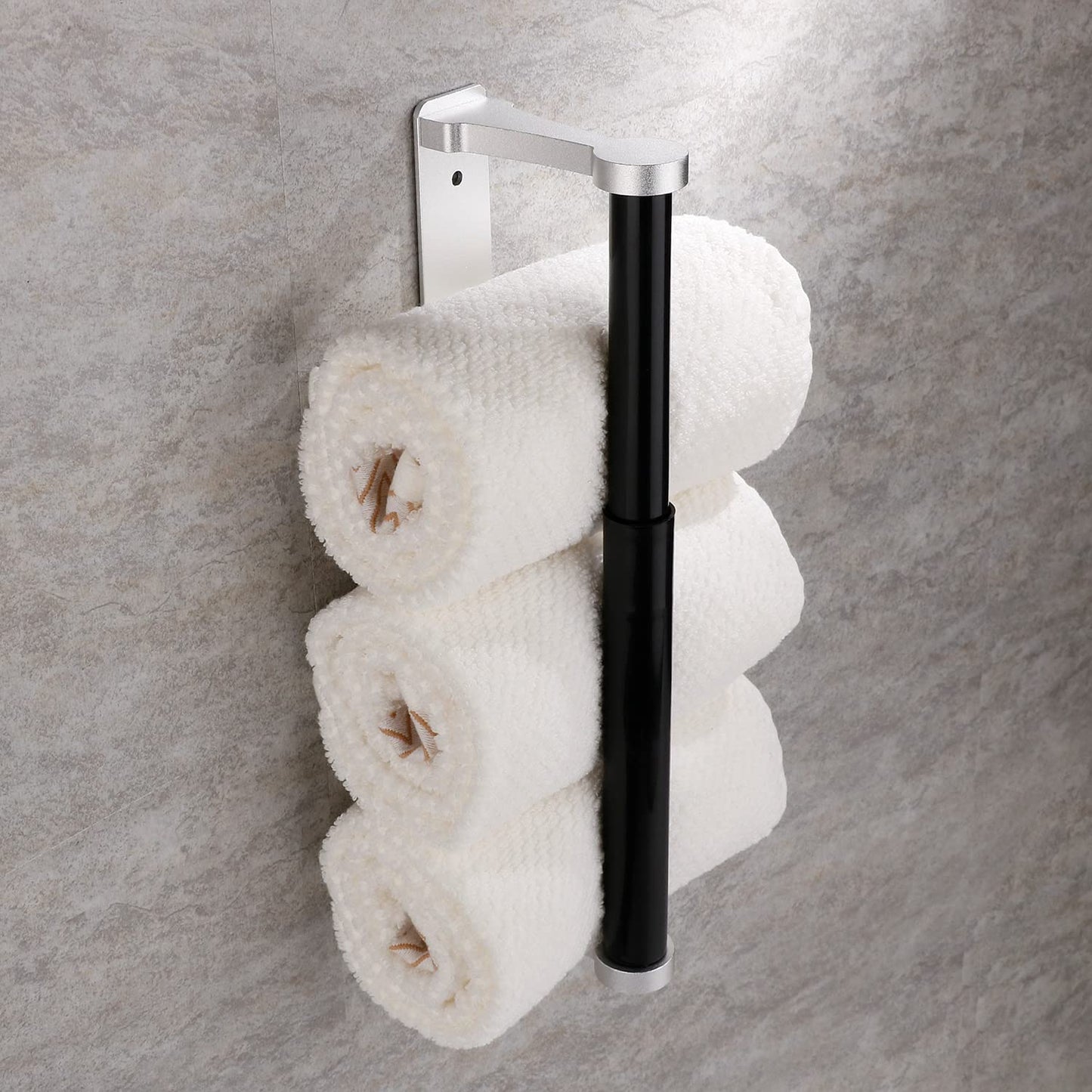 Kitchen Paper Holder Under Cabinet Screw Wall Mount Adhesive Paper Towel Holder Rectangle Silver - Factory Direct Shop
