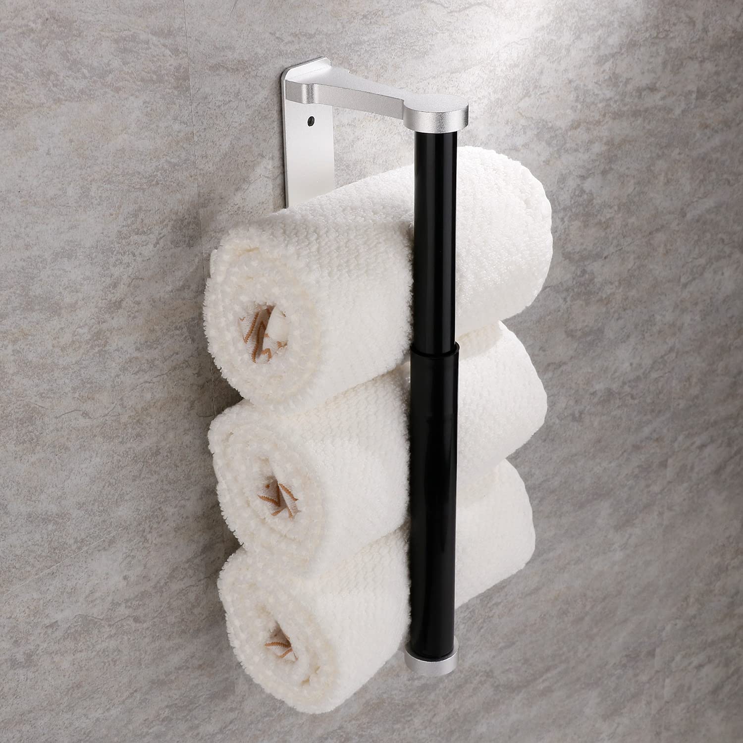 Kitchen Paper Holder Under Cabinet Screw Wall Mount Adhesive Paper Towel Holder Rectangle Silver - Factory Direct Shop