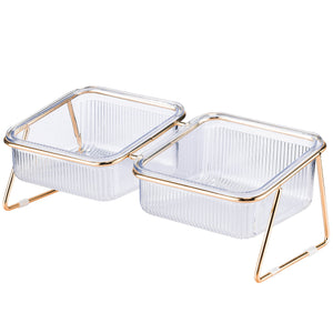 Pet Dog Cat Puppy Food Water Bowls Feeding Dishes 2 Large Bowl Dishwasher Safe - Factory Direct Shop