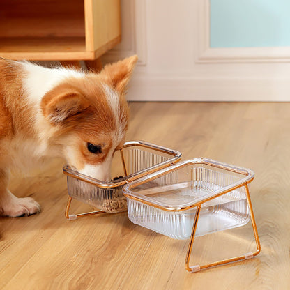 Pet Dog Cat Puppy Food Water Bowls Feeding Dishes 2 Large Bowl Dishwasher Safe - Factory Direct Shop