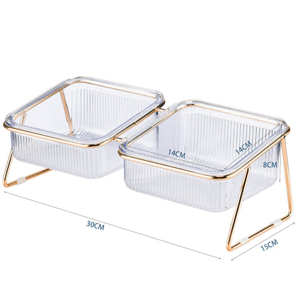 Pet Dog Cat Puppy Food Water Bowls Feeding Dishes 2 Large Bowl Dishwasher Safe - Factory Direct Shop