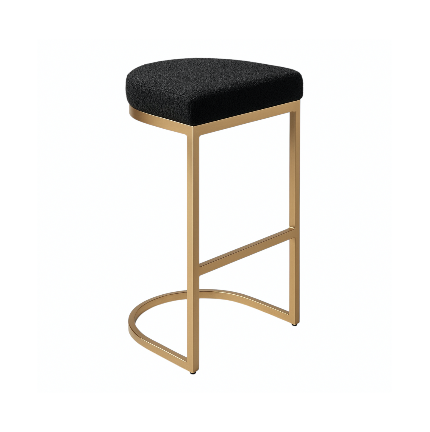 Interior Ave - Royale Black Boucle Kitchen Bar Stool