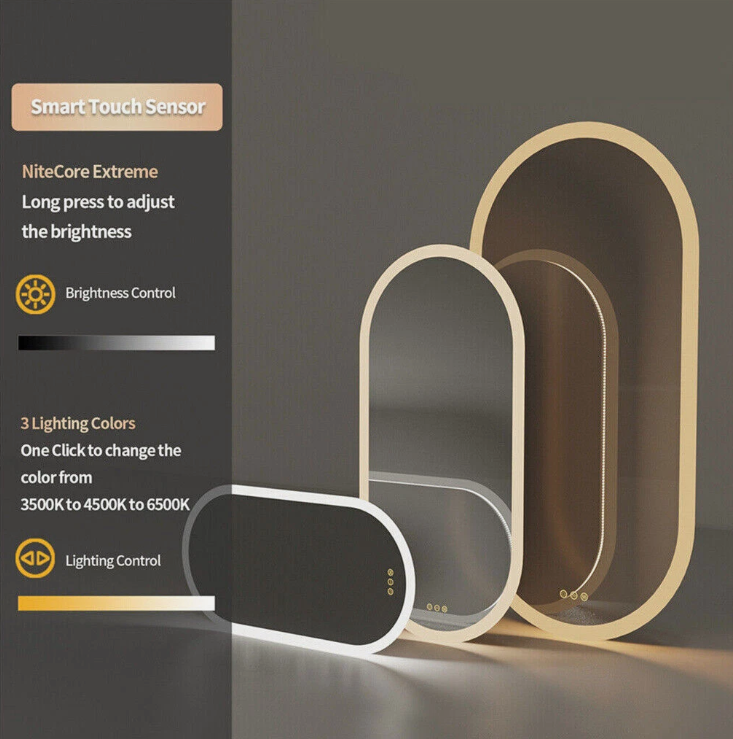 Interior Ave - 60 x 120cm Oval Frameless LED Bathroom Mirror