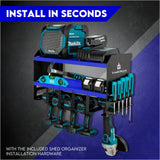 Power Tool Organiser Wall Mounted Drill Storage Organizer Holder XU1 Blue