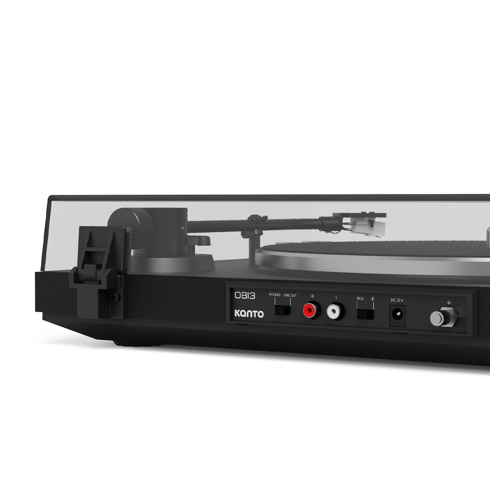Kanto OBI3 Turntable with Bluetooth 5.3, Preamp, and Pitch Control - Matte Black - Factory Direct Shop