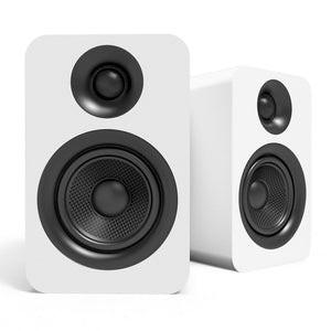 Kanto YU Passive 4" Speakers with 1" Silk Dome Tweeter and 4" Kevlar Woofer - White, Pair