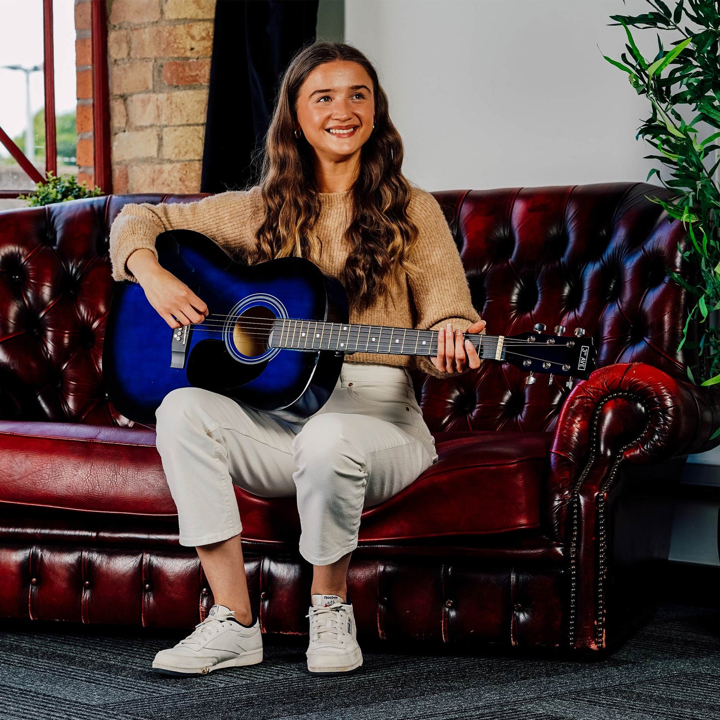 Electric Guitar Premium Pck 3rd Avenue Acoustic Guitar - Blueburst