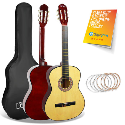 Classical Guitar Pack 3rd Avenue Full Size Classical - Natural