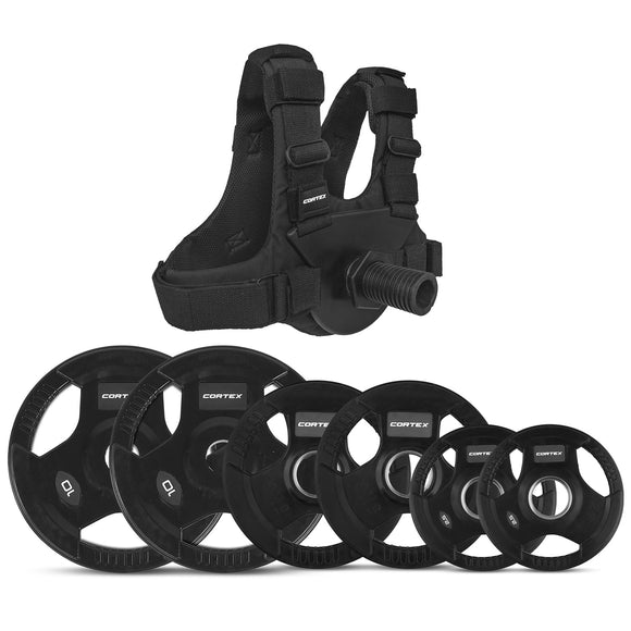 Cortex Olympic Plates Loaded Weight Vest with 35kg Tri-Grip Plates