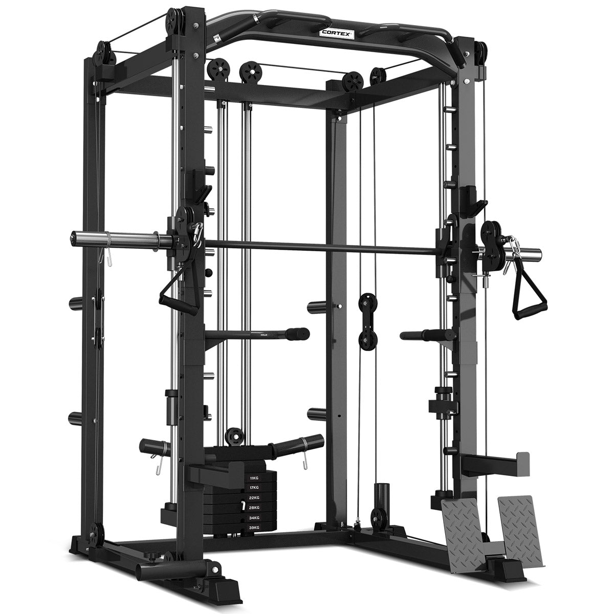 CORTEX SM-20 6-in-1 Power Rack with Smith & Cable Machine