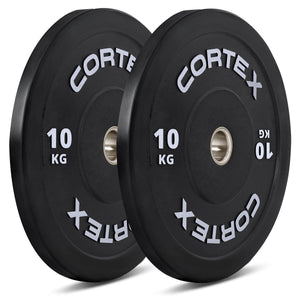 CORTEX Black Series V3 Rubber Olympic Bumper Plate 50mm 10kg (2 Pack)