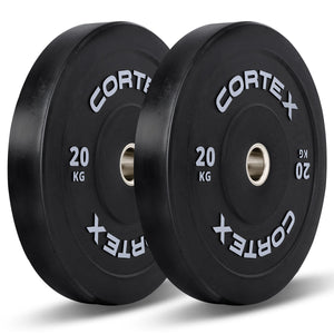 CORTEX Black Series V3 Rubber Olympic Bumper Plate 50mm 20kg (2 Pack)