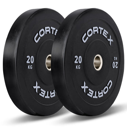 CORTEX Black Series V3 Rubber Olympic Bumper Plate 50mm 20kg (2 Pack)
