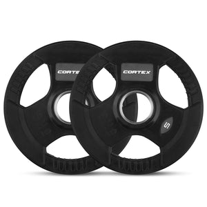 CORTEX 5kg Tri-Grip V2 50mm Olympic Plates (Pair)