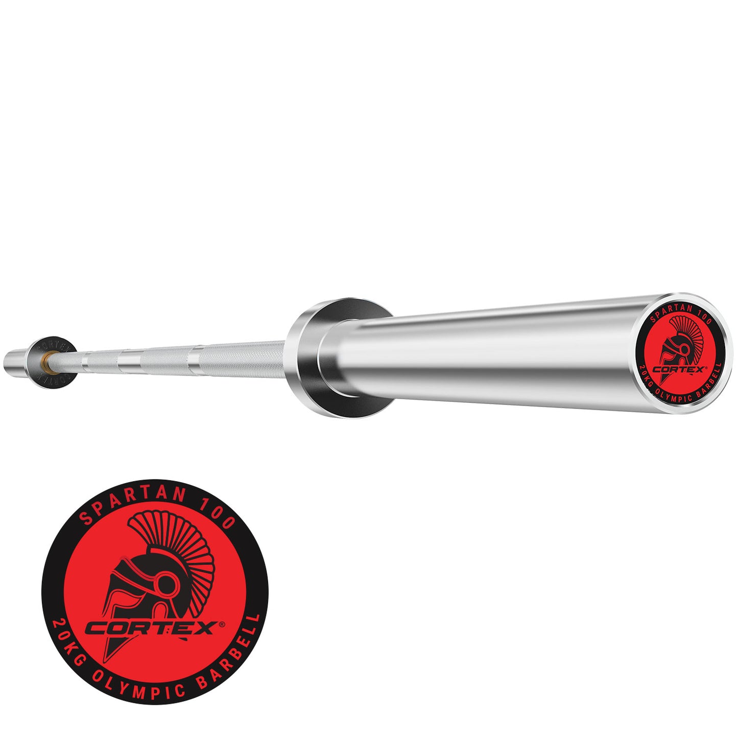 Womens Olympic Barbell Spartan-100 7ft-20kg with Lockjaw Collars