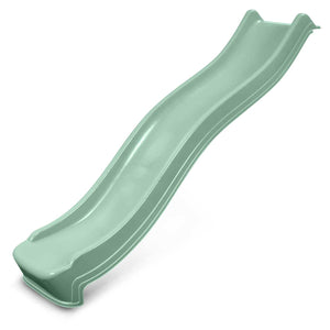 Green plastic slide on a white background