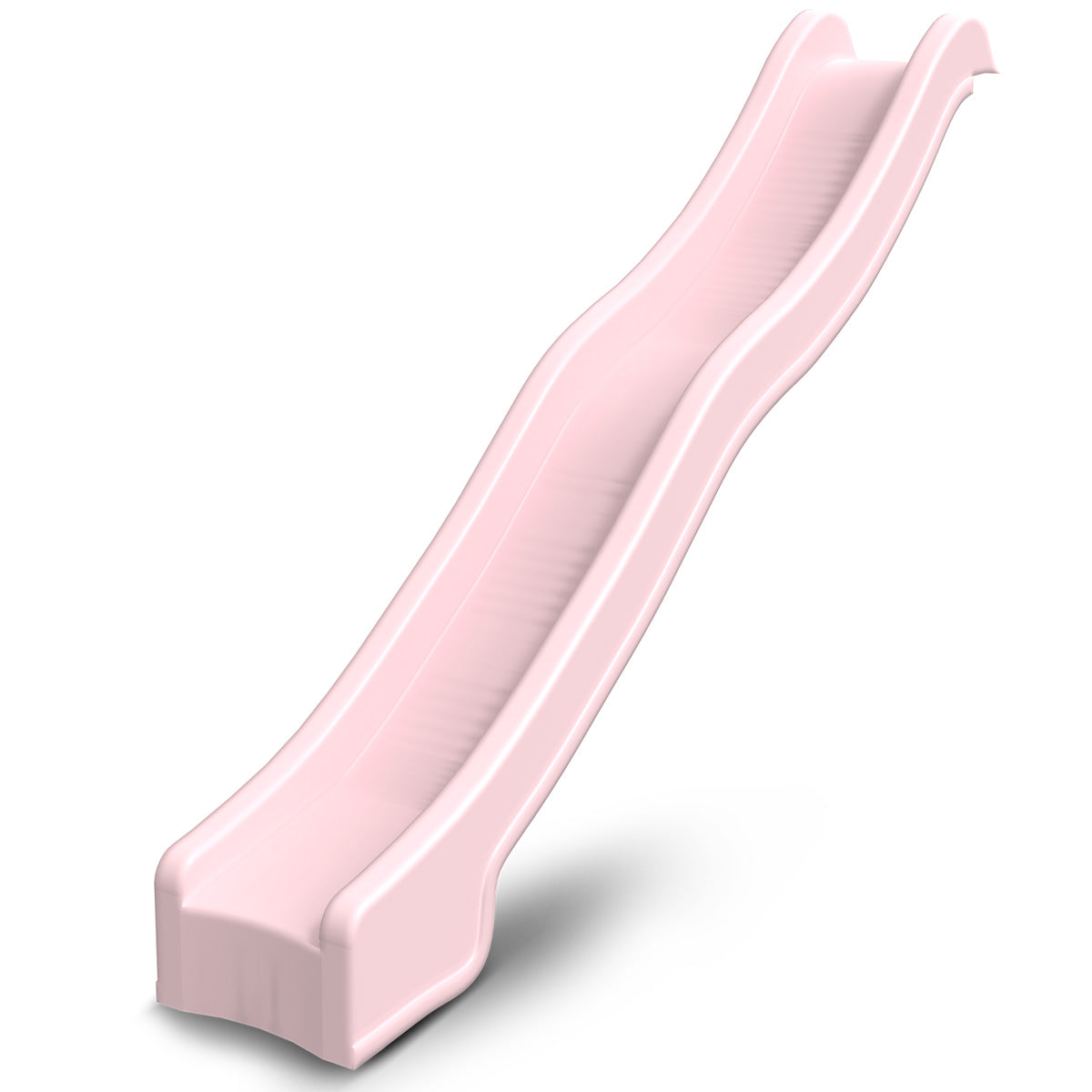 Pink plastic slide on a white background