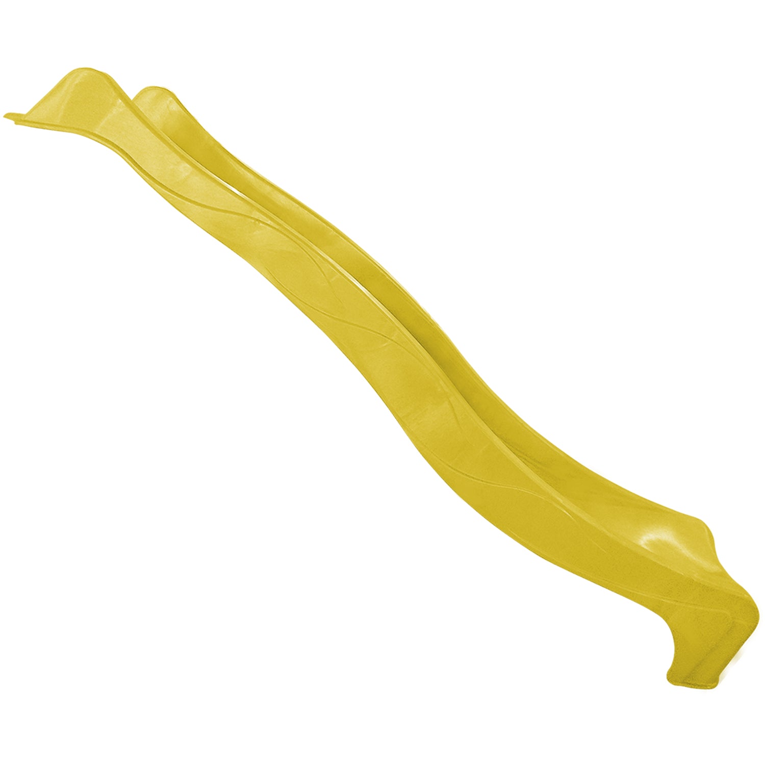 Yellow plastic slide on a white background