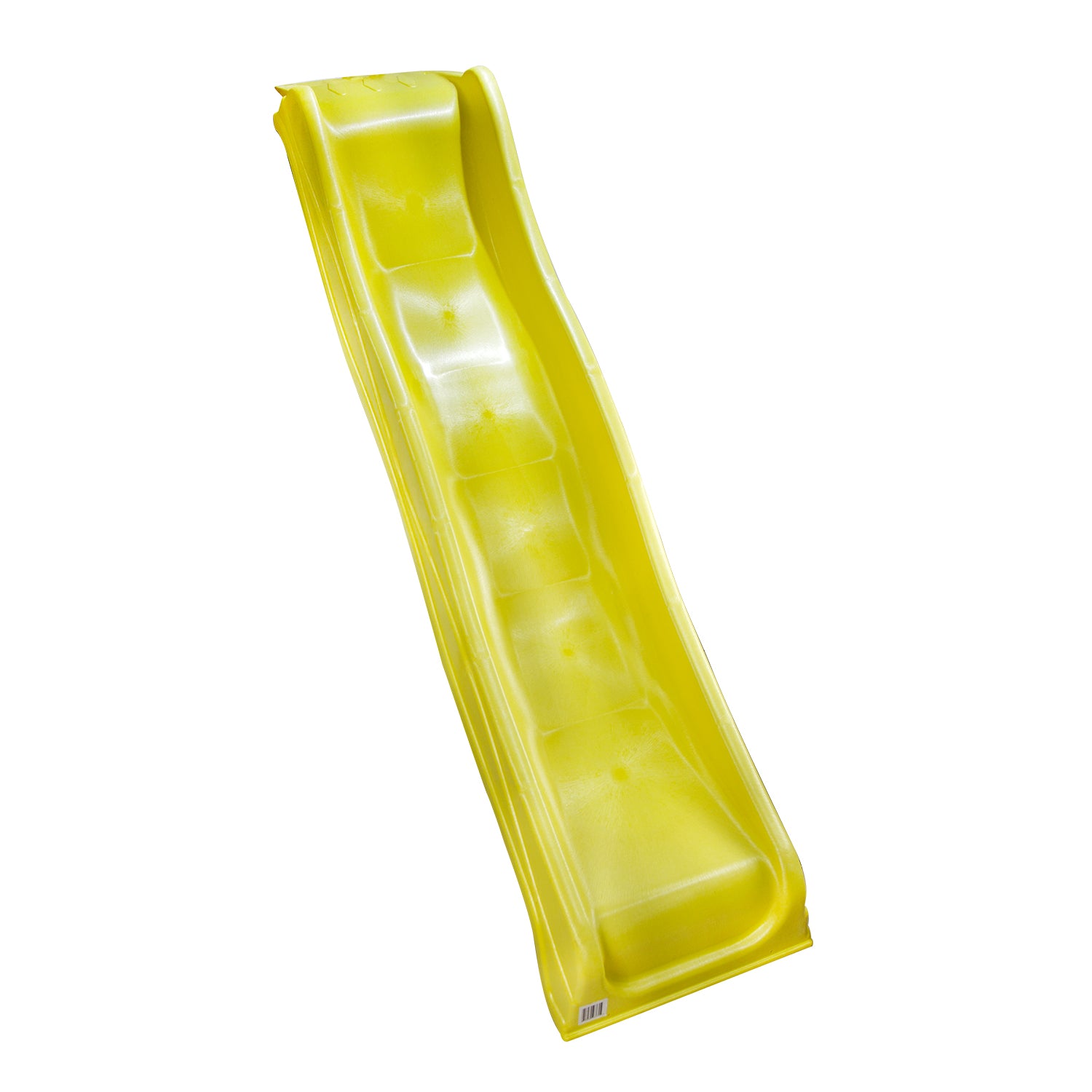 Yellow plastic slide on a white background