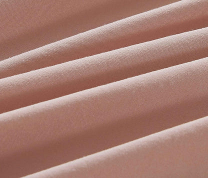 Vintage Washed Microfibre Sheet Set (Pink, Queen)