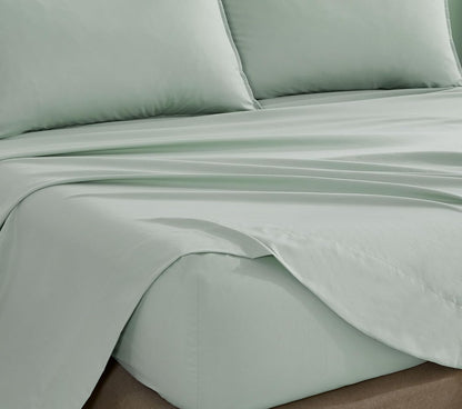 Vintage Washed Microfibre Sheet Set (Sage, King)