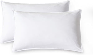 Vintage Washed Microfibre Standard Pillowcases - Set of 2 Luxurious Standard Pillow Covers - White
